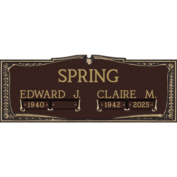 CF-9 crypt-front plaque