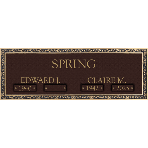 CF-AA-168 crypt-front plaque