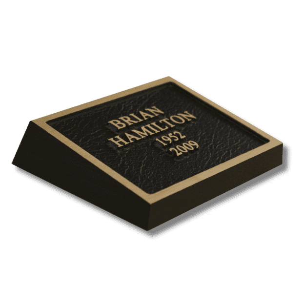 Bronze cremation wedge