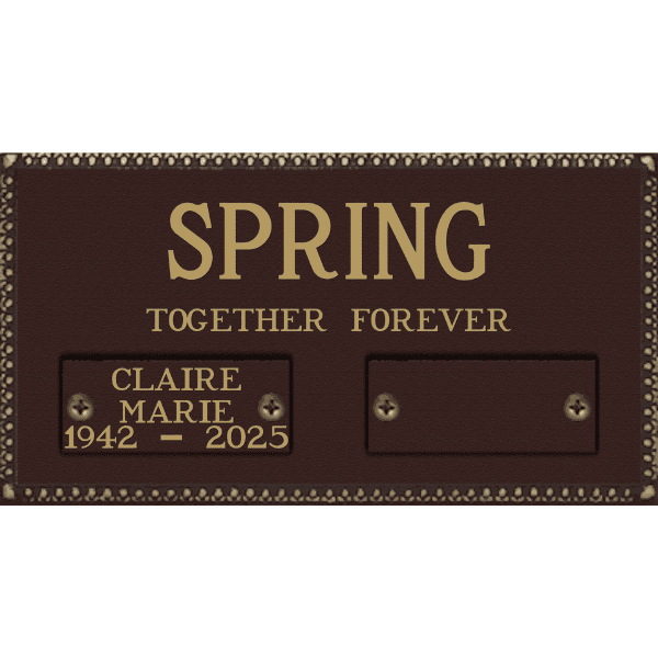 NS-166 niche-front plaque
