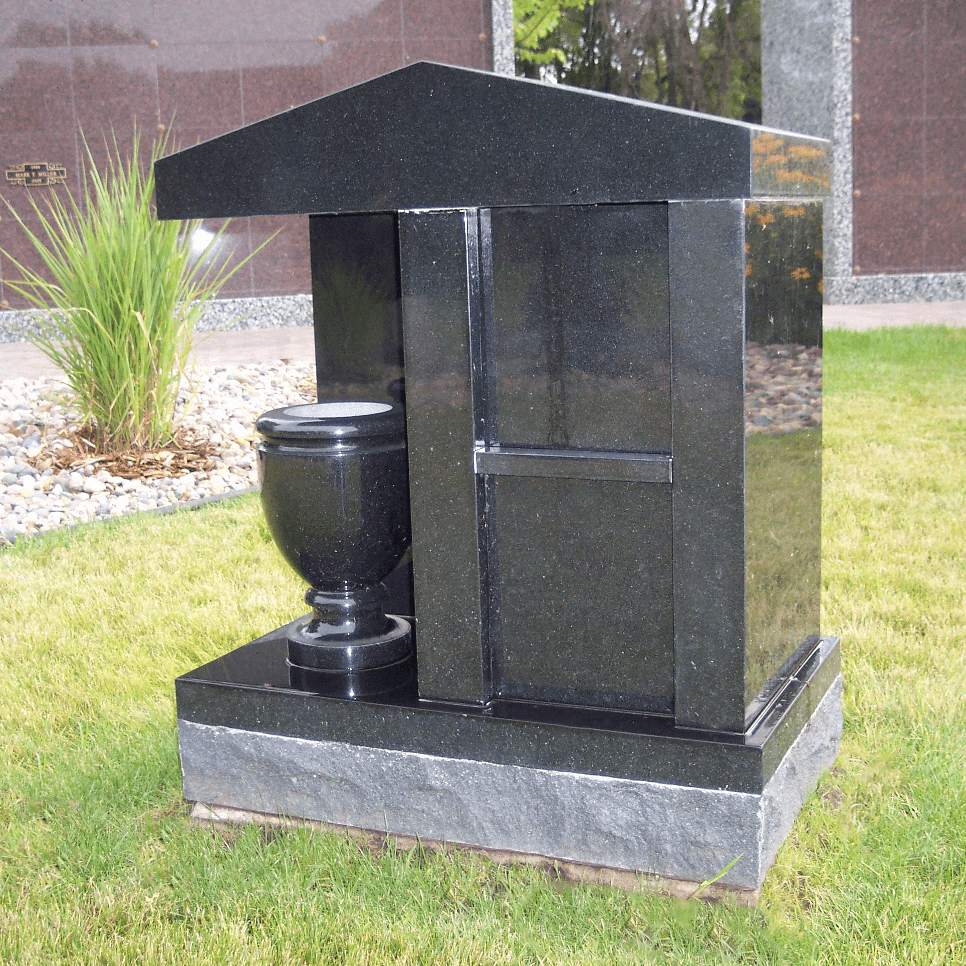 Mini-columbarium with round vase