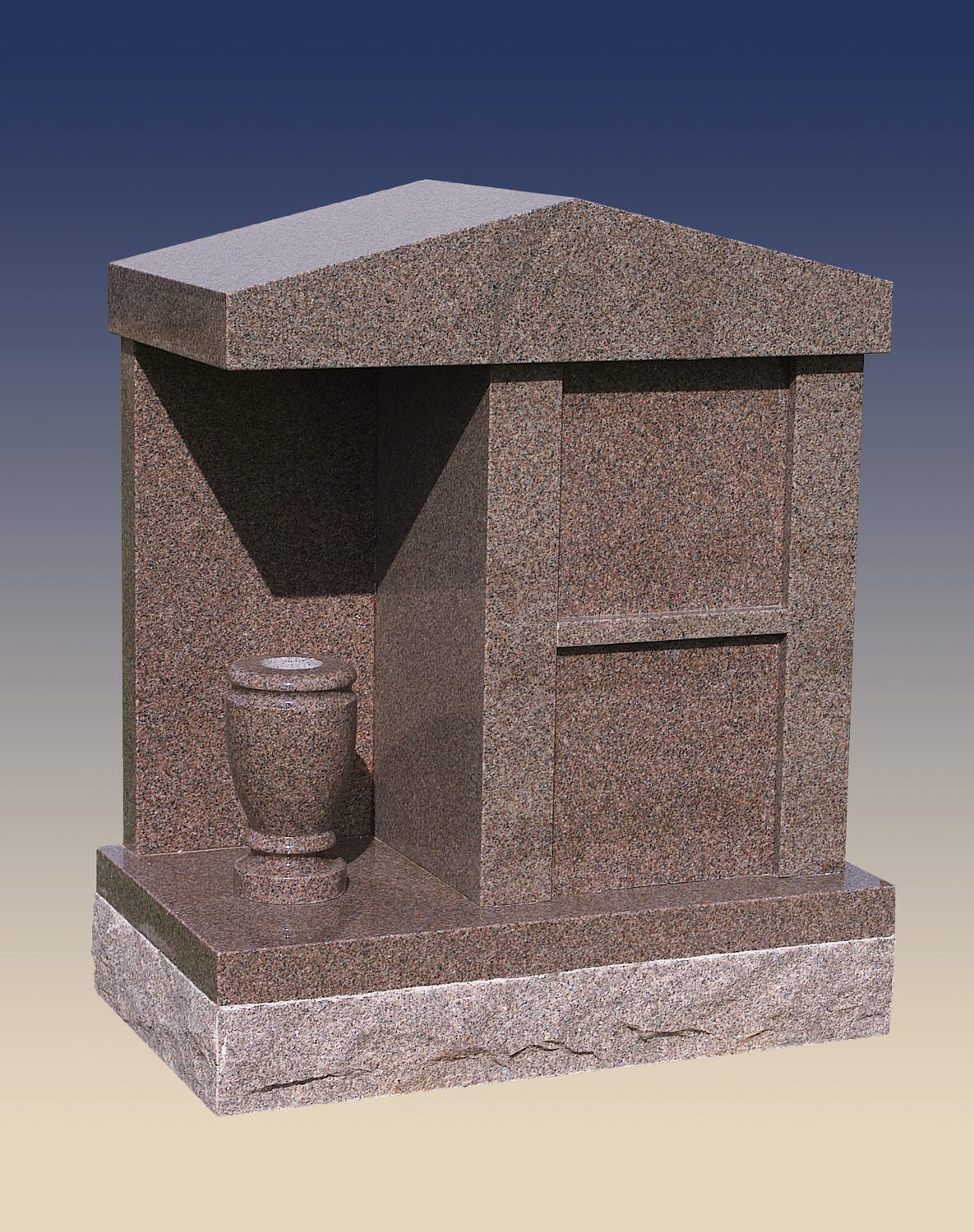 Rose granite mini-columbarium