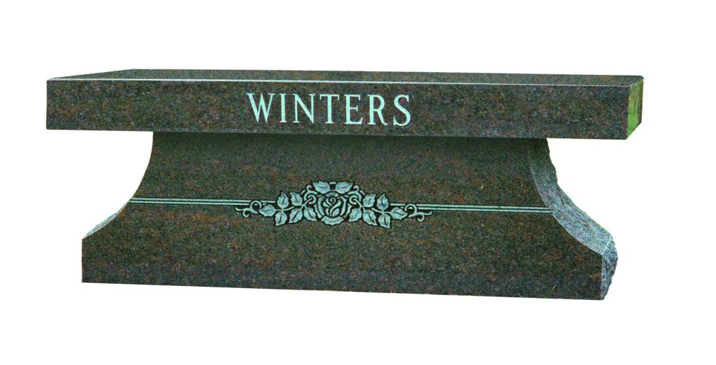 Pedestal cremation bench