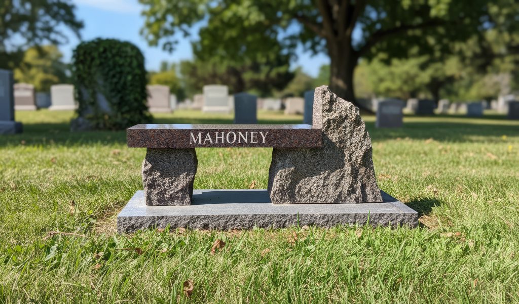 Cremation memorial bench