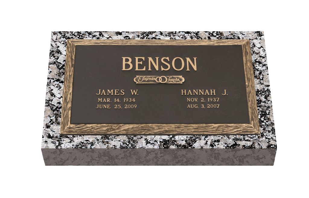GB136 companion bronze memorial on a granite base