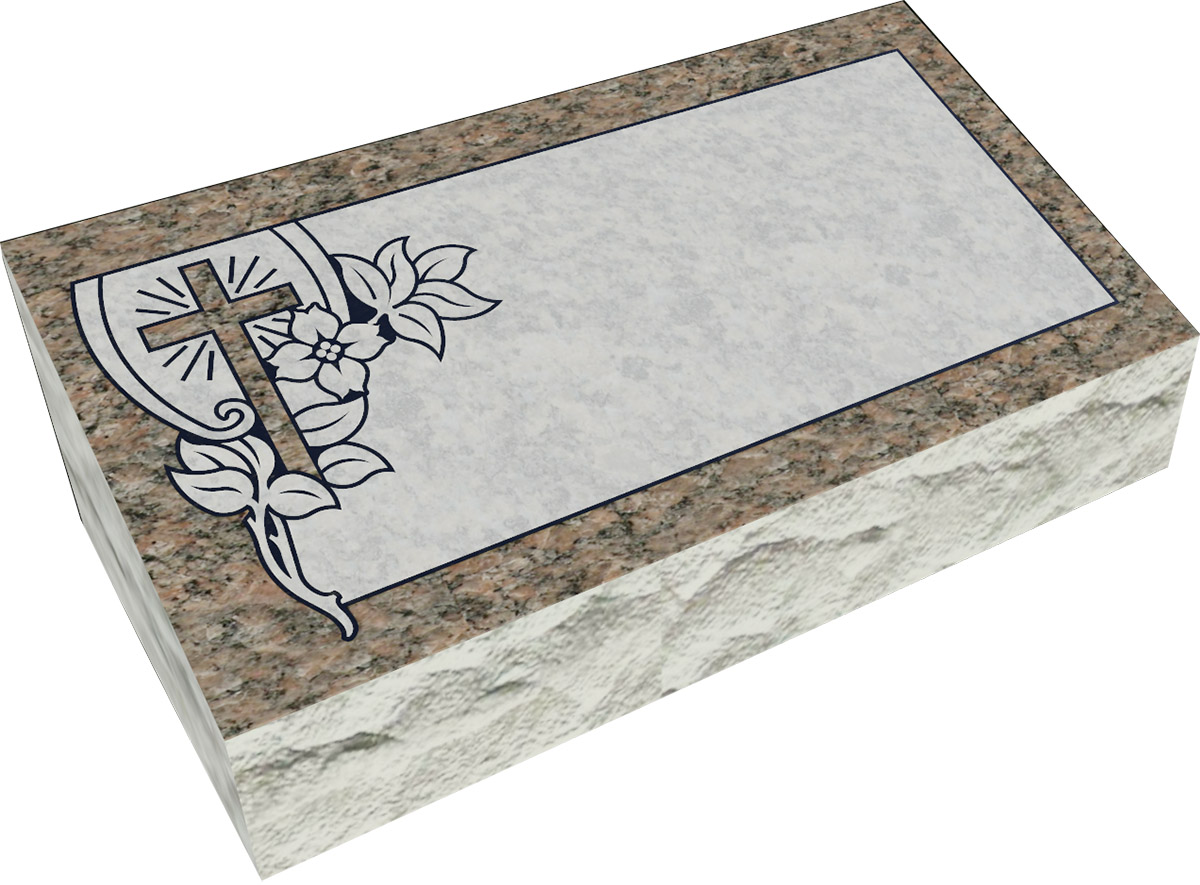 MGC-093 cross and roses marker