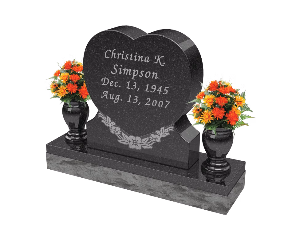 Rose garland heart — memorial design