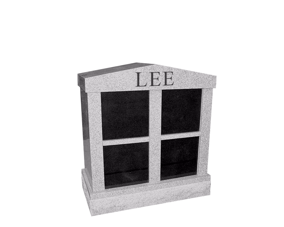 Columbarium with stacked panels — memorial design