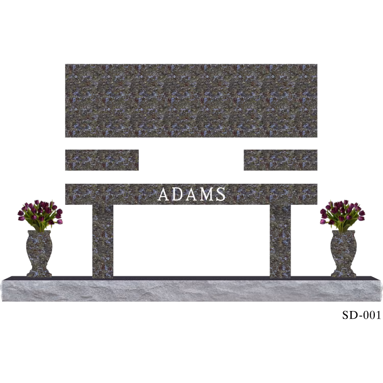 SD-001-V Bench 6-0 Base — memorial design