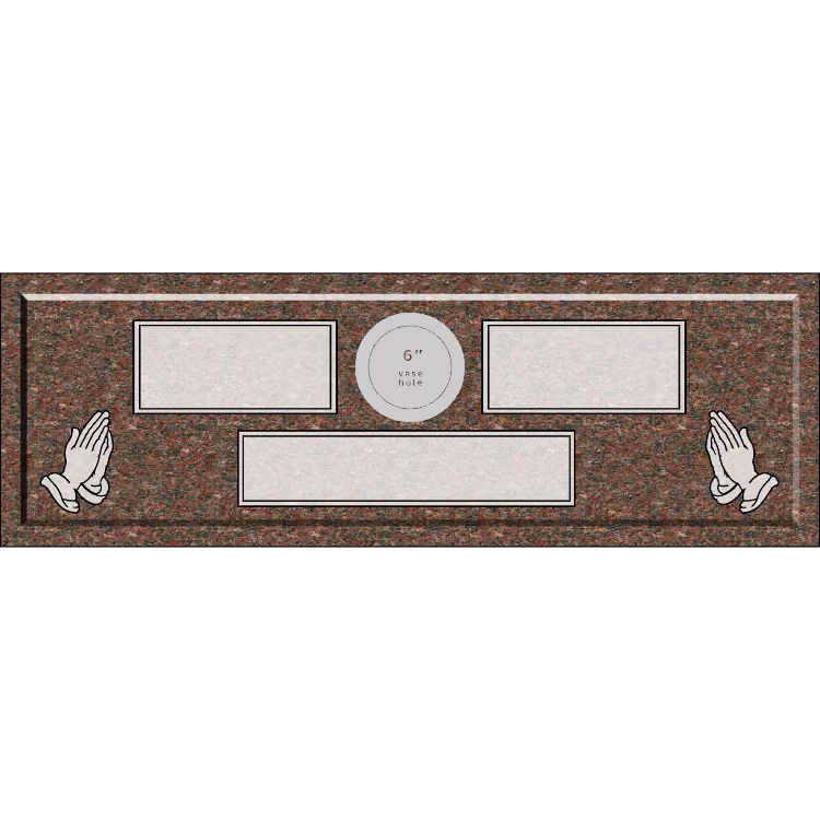 60 X 20 RPM W VASE — memorial design