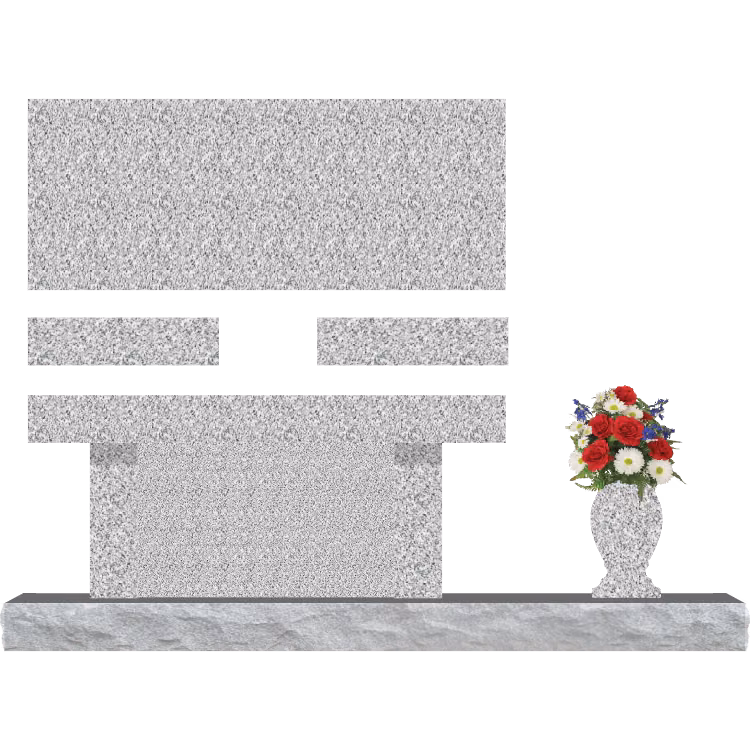 SD-003 Blank, 5-2 Base, 1 vase — memorial design