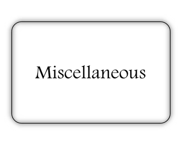 Miscellaneous
