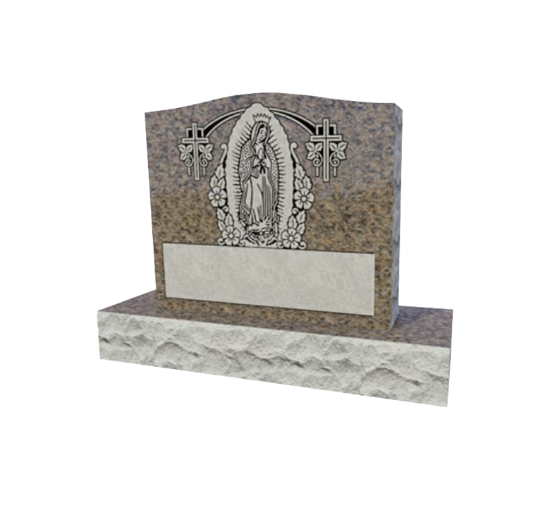 Single upright granite monument