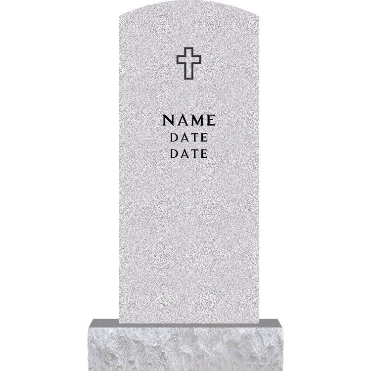 VA Upright 1-1x2-6 w Base — memorial design