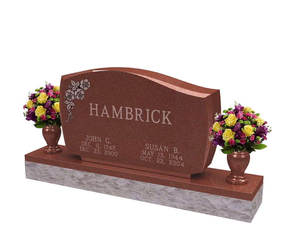 Rose crest companion upright — memorial design