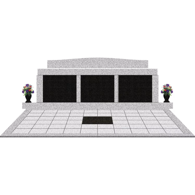 SD-825 Setup C w/Serp Pediment Blank — memorial design