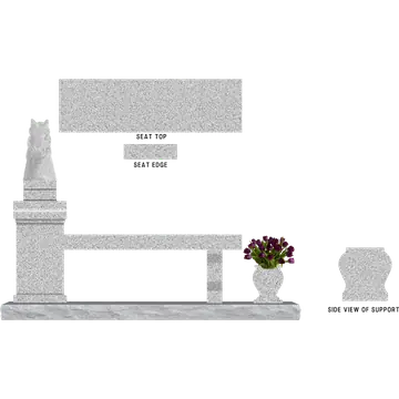 SD-909 Cremation Pedestal Bench 6-6 Base SDP Template 6