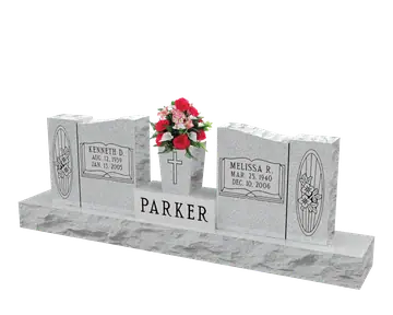 Companion books with floral columns