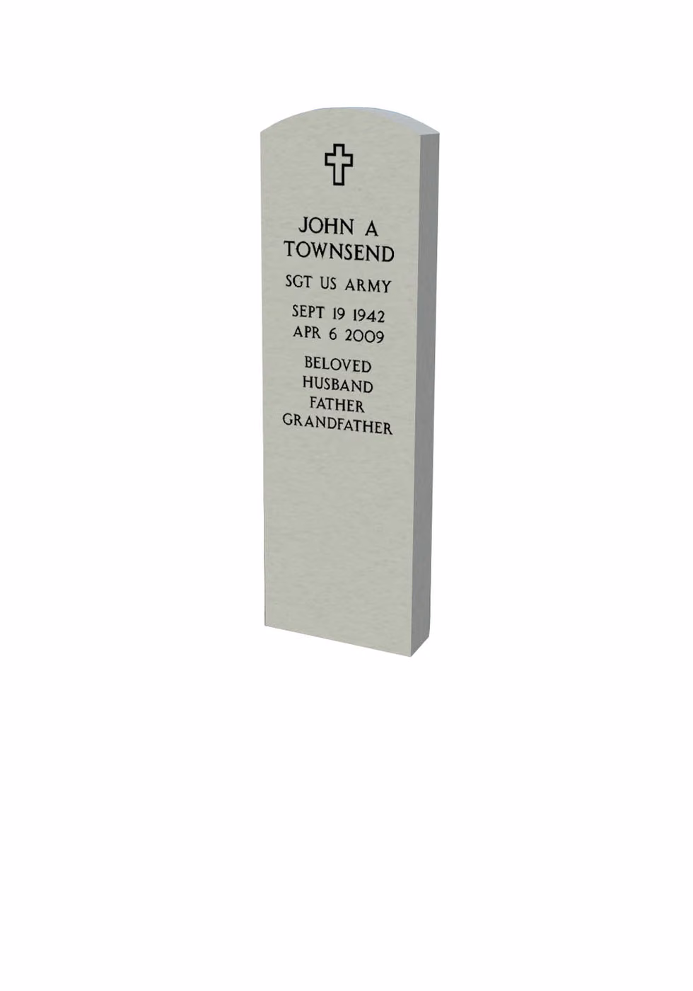 Traditional Upright — memorial design