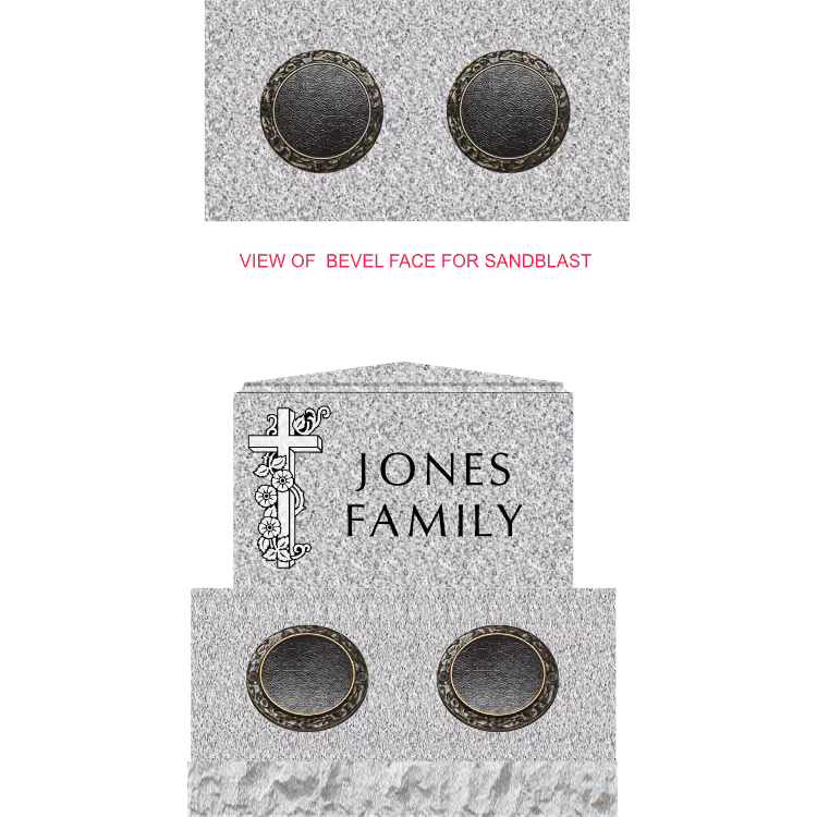 Single Apex Bevel Opt A Template 2 — memorial design