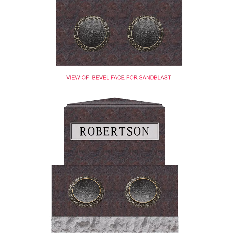 Single Apex Bevel Opt A Template 1 — memorial design