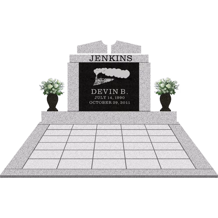 SD-808 Setup C w/ Split Pediment — memorial design