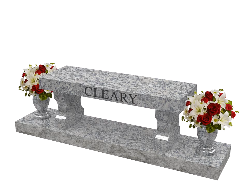SD-44 shaped-leg bench — memorial design