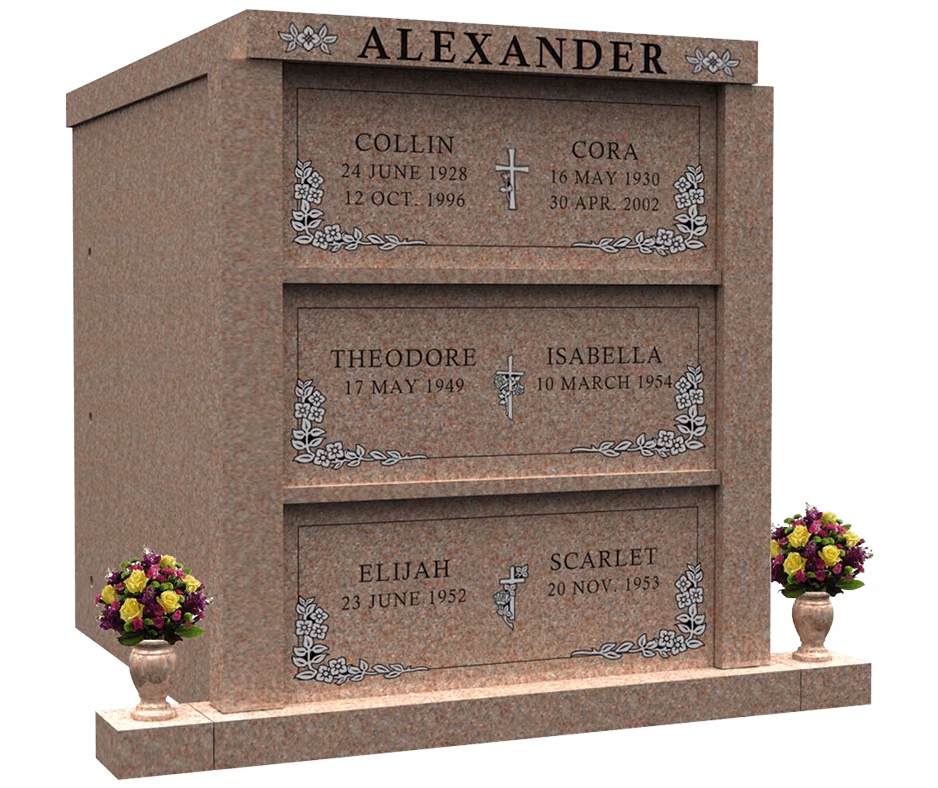 Alexander walk-up mausoleum — memorial design