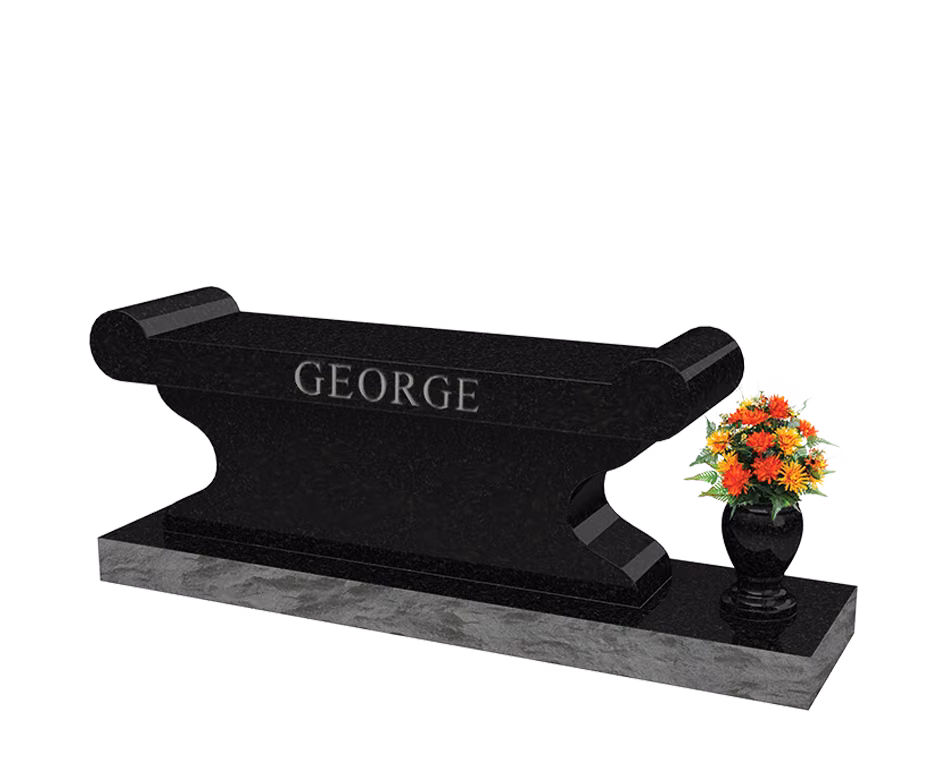 SD-032 scroll-ended bench — memorial design