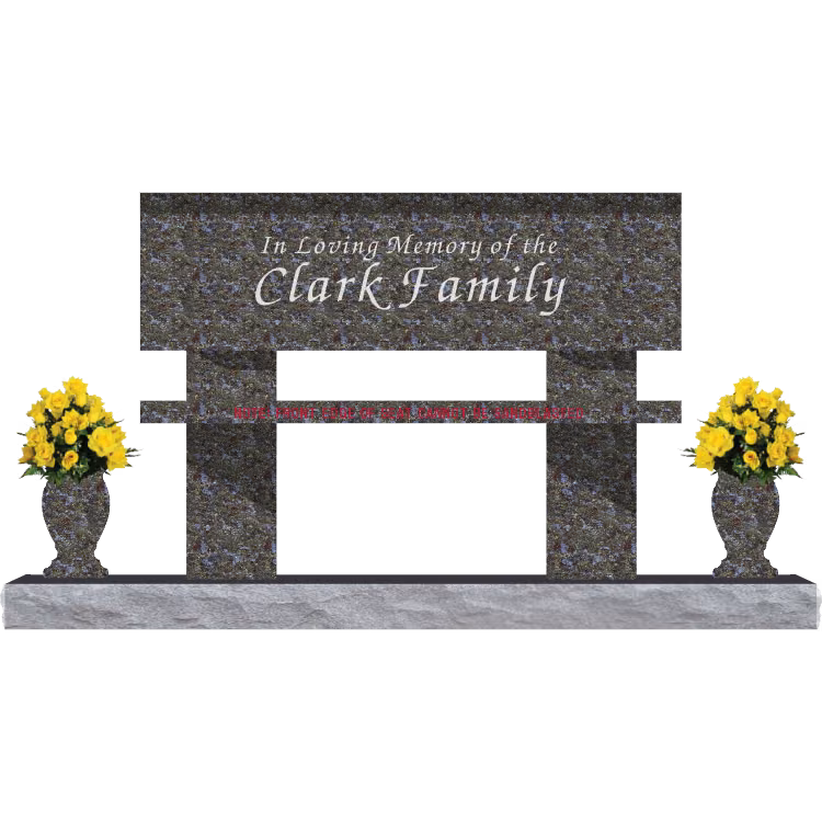 SD-005C-V Bench 6-0 Base — memorial design