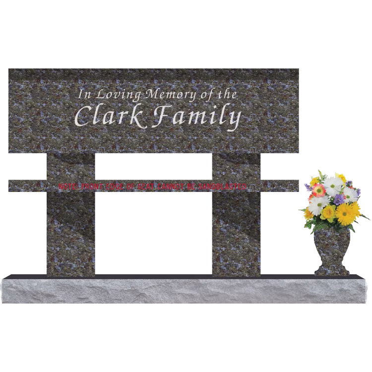 SD-005C-V Bench 5-0 Base — memorial design