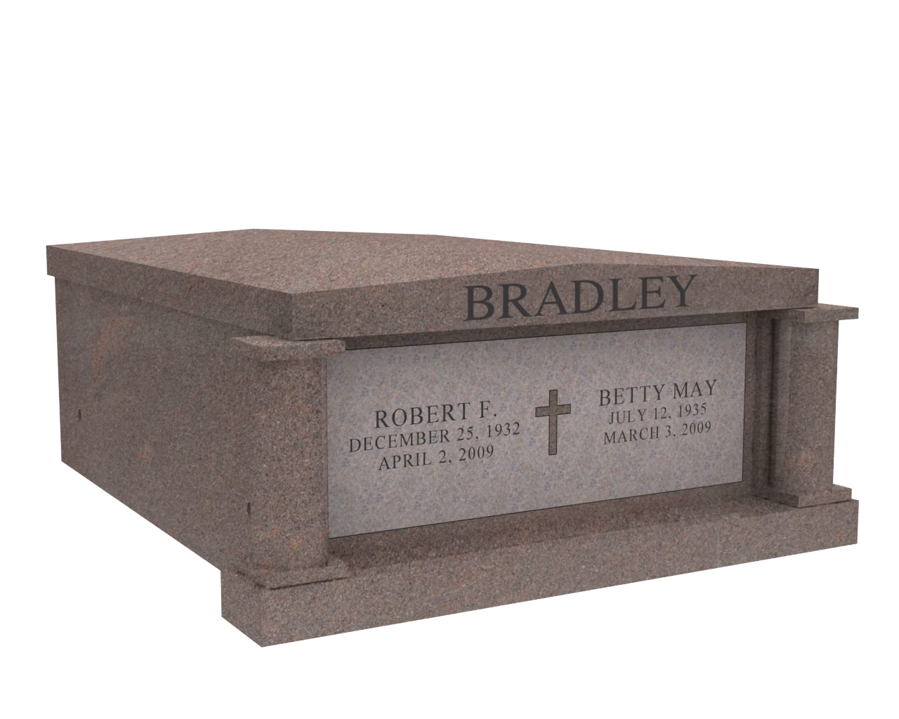 Bradley walk-up mausoleum — memorial design