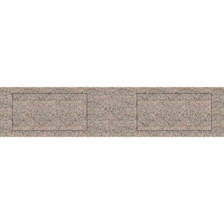 Double 24x12 Bevels w Vase and Base — memorial design
