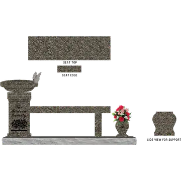 SD-912 Cremation Pedestal Bench 6-6 Base SDP Template 4