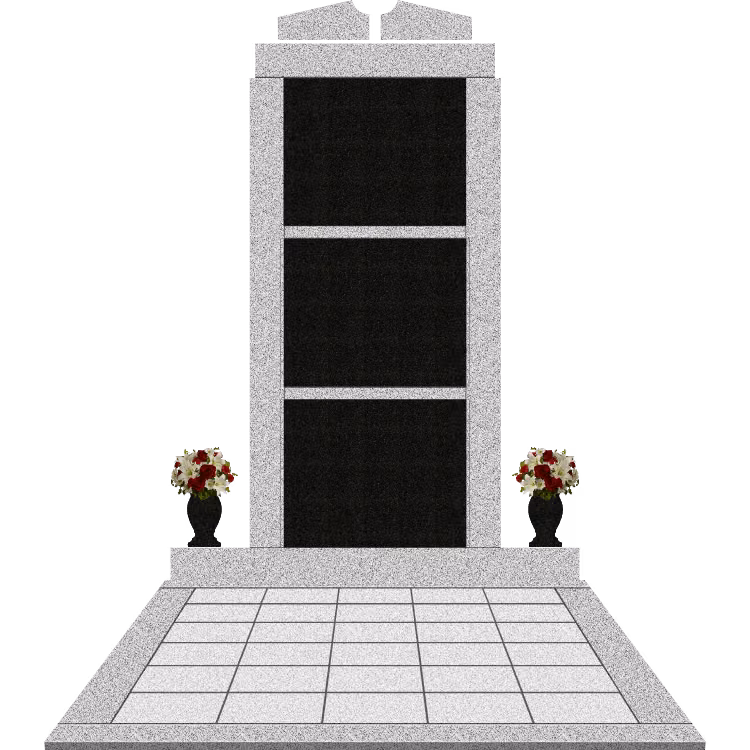 SD-829 Setup C w/Split Pediment Blank — memorial design