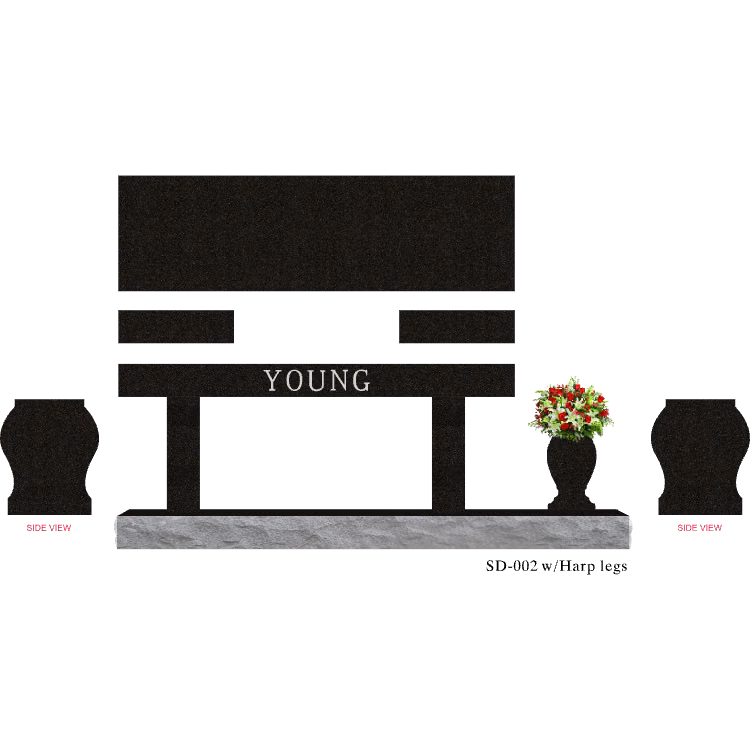 SD-002-V Bench 5-2 Base — memorial design