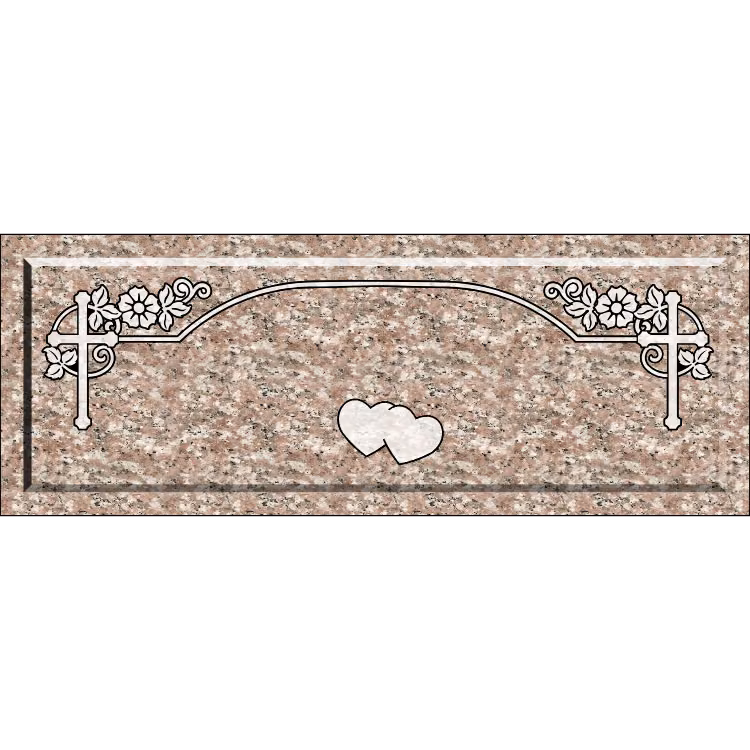 48 X 18 RPM NO VASE-Pink Rose — memorial design