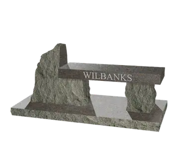 SD-052 rustic cremation bench