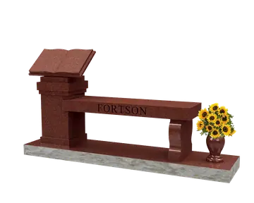 Book-pedestal cremation bench