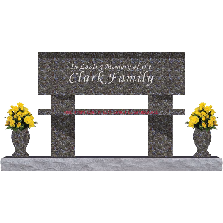 SD-005C-V Bench 6-0 Base — memorial design