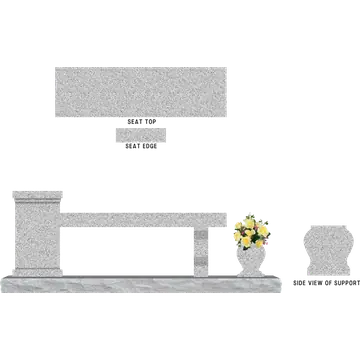 SD-954 Cremation Pedestal Bench Blank 6-6 Base