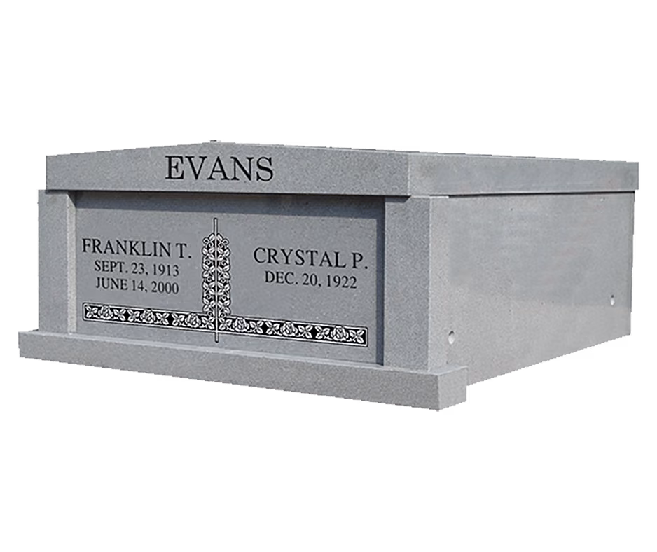 Evans walk-up mausoleum — memorial design