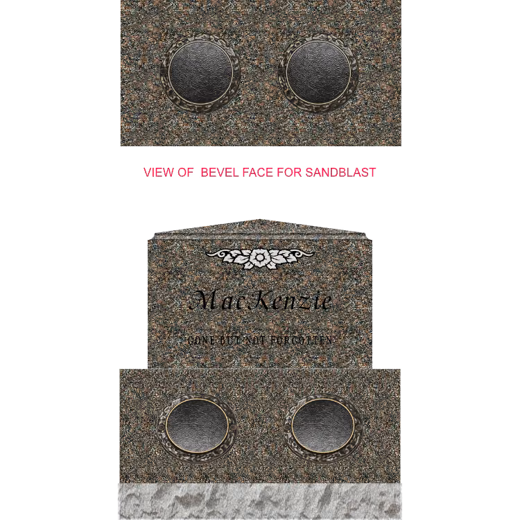 Single Apex Bevel Opt A Template 4 — memorial design