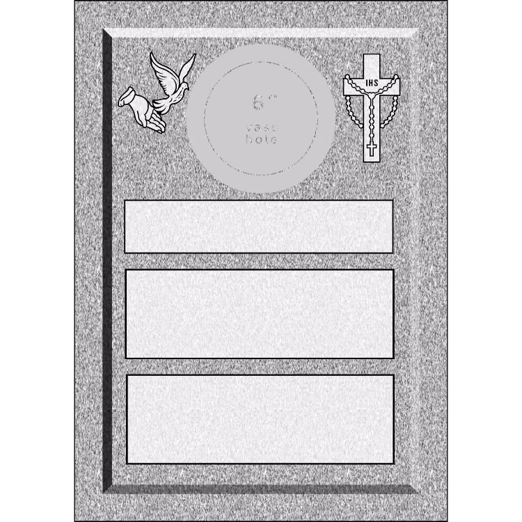 20 X 28 RPM w VASE — memorial design