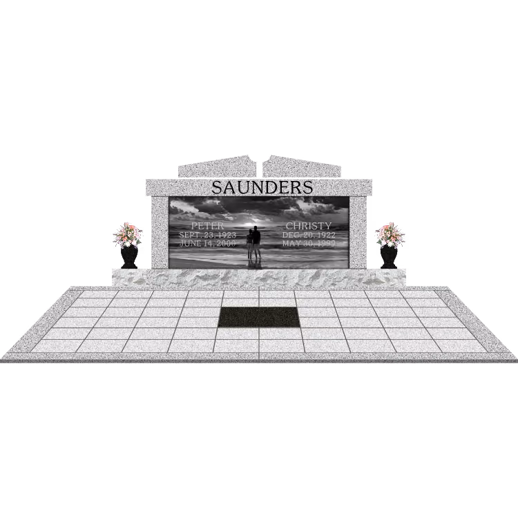 SD-819 Setup C w/Split Pediment — memorial design