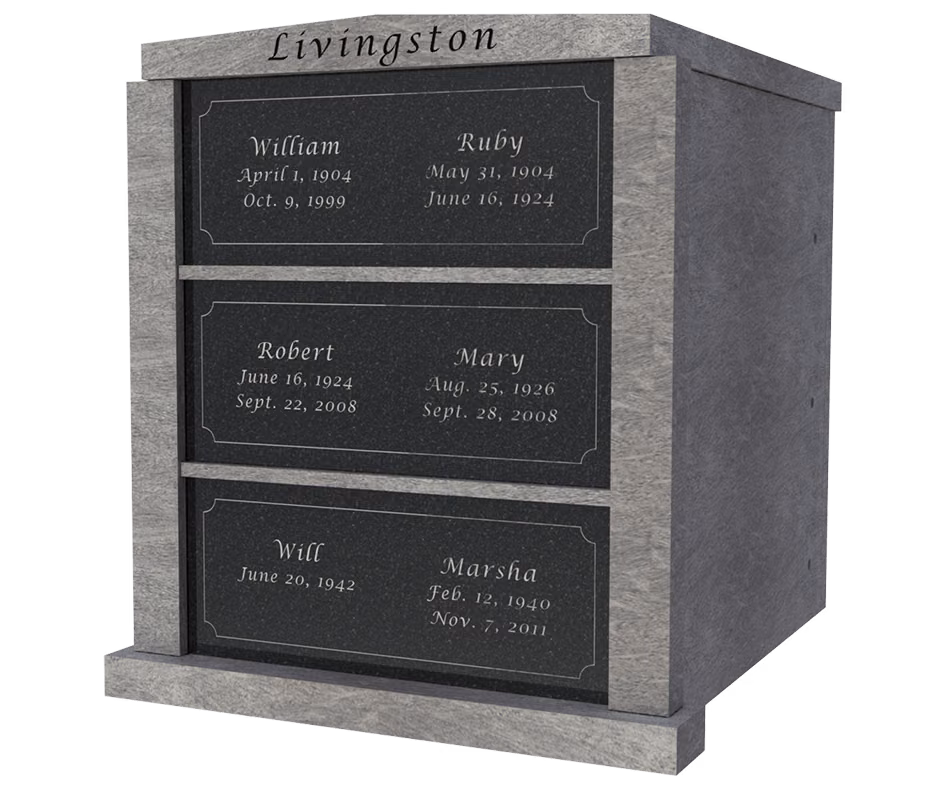 Livingston walk-up mausoleum — memorial design