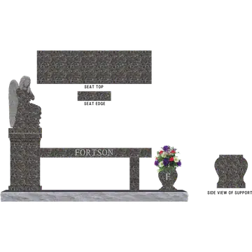 SD-916 Cremation Pedestal Bench 6-6 Base SDP Template 5