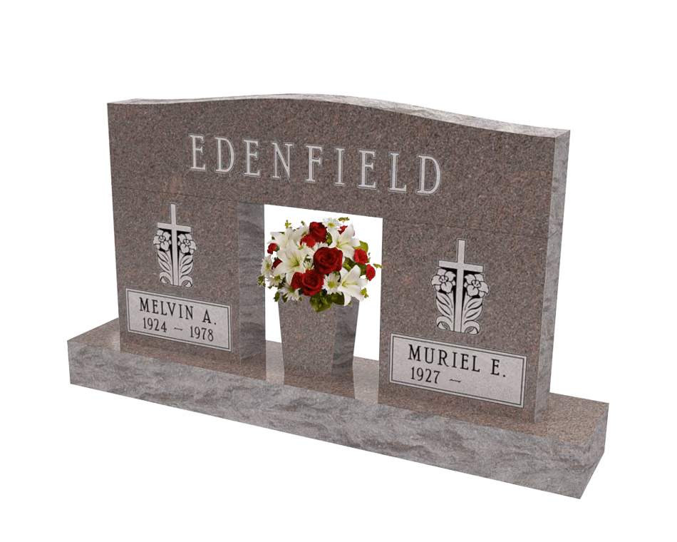 Companion memorial with open center — memorial design