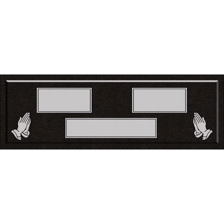60 X 20 RPM NO VASE-India Black — memorial design